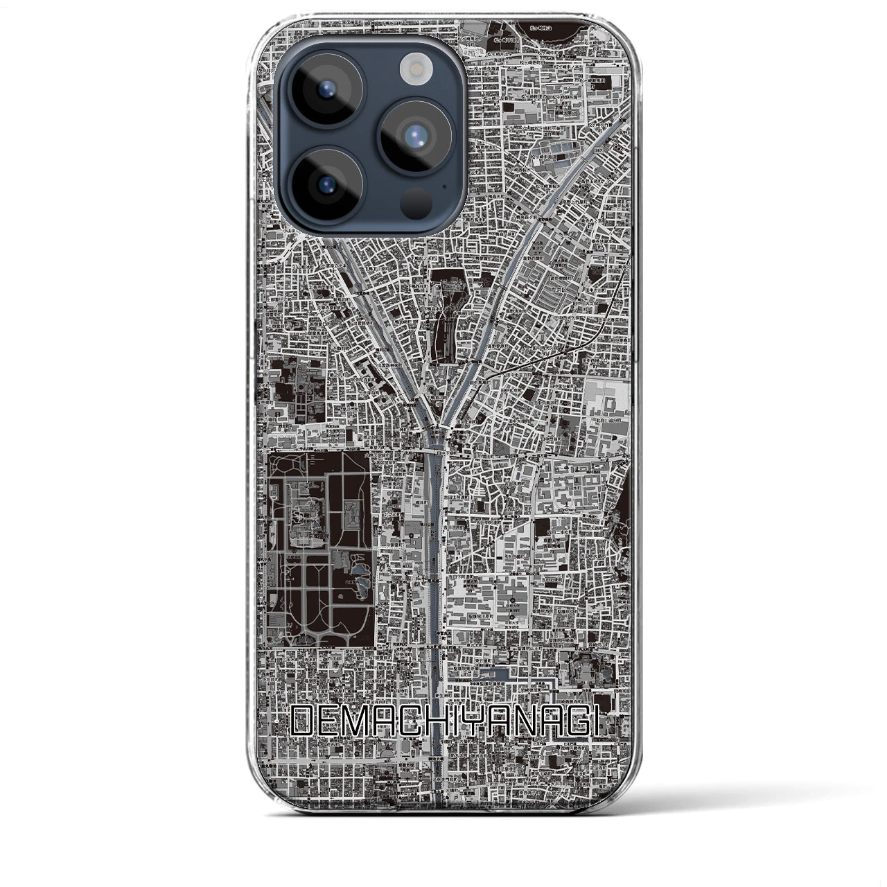 【出町柳(京都府)】地図柄iPhoneケース(クリアタイプ)