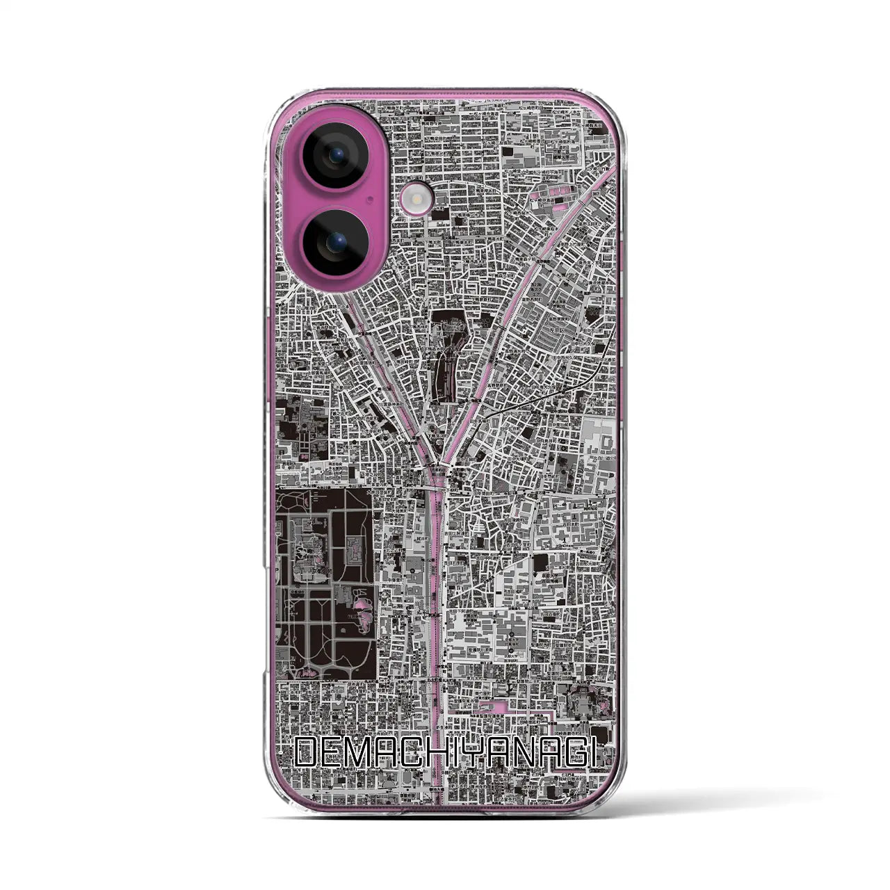 【出町柳(京都府)】地図柄iPhoneケース(クリアタイプ)