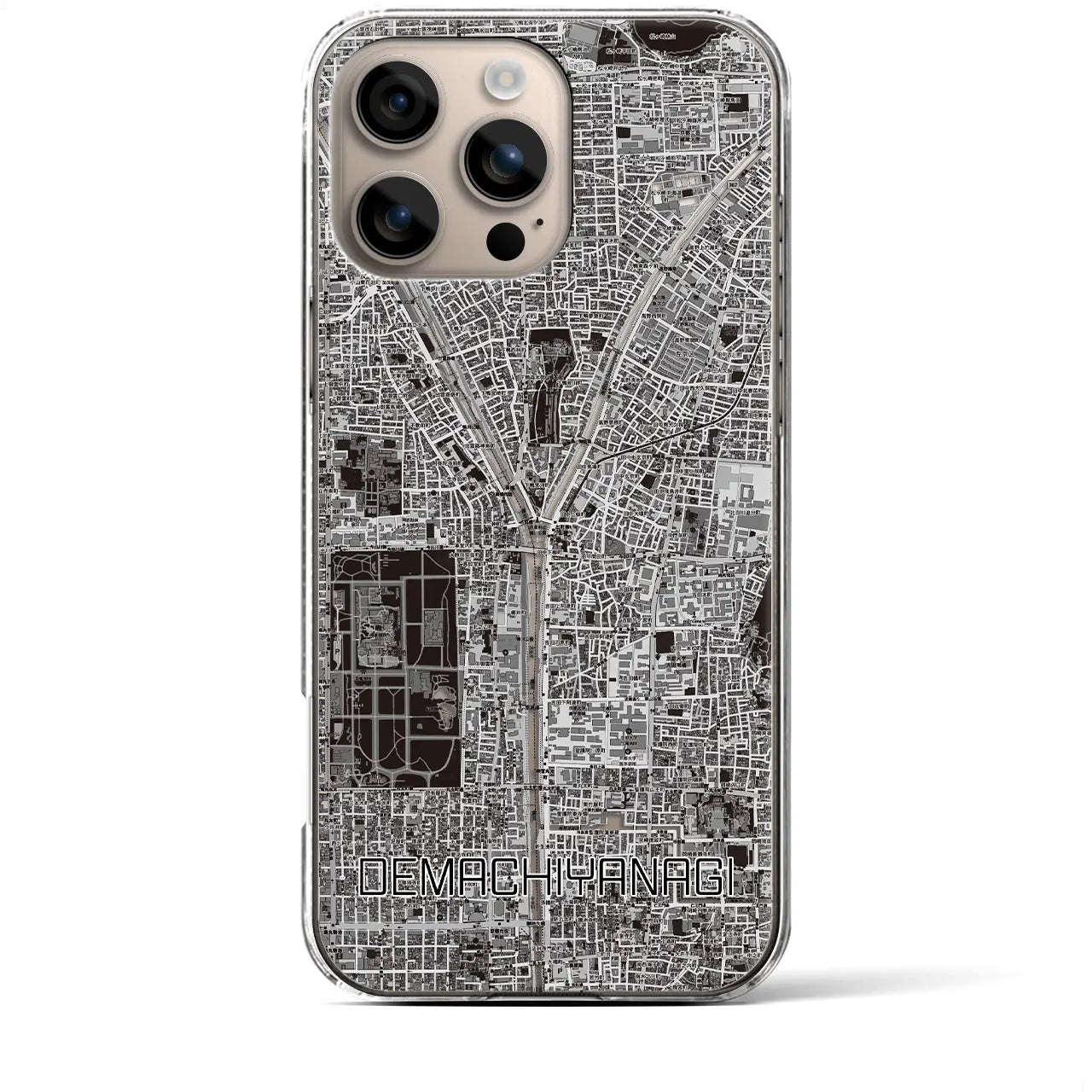 【出町柳(京都府)】地図柄iPhoneケース(クリアタイプ)