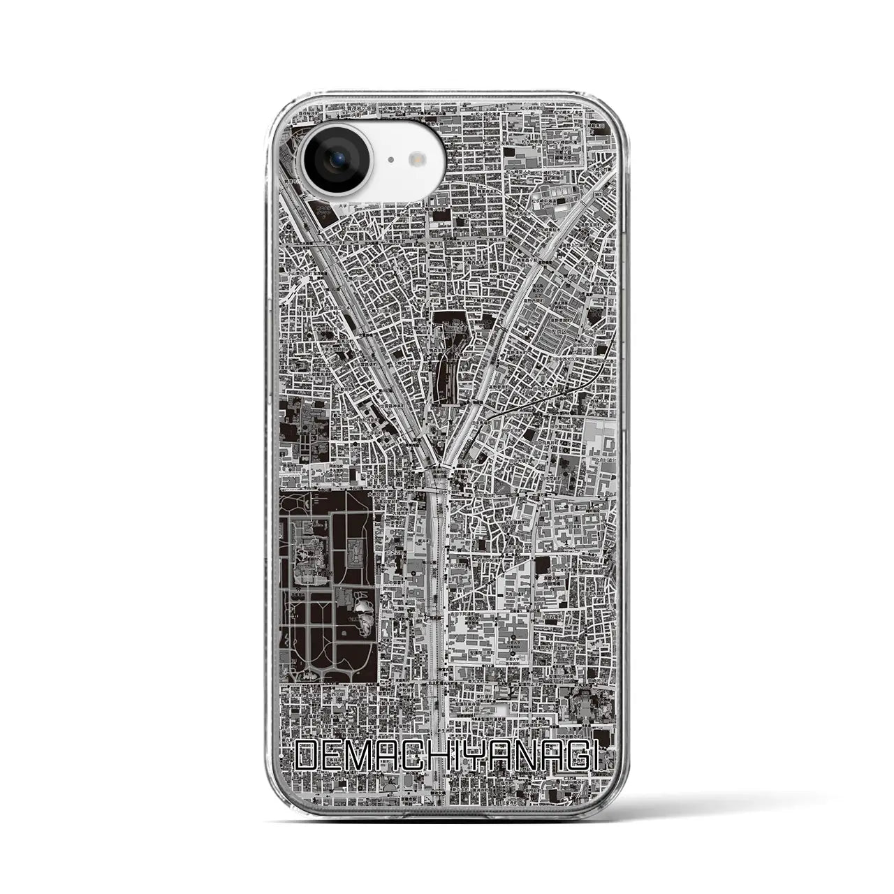 【出町柳(京都府)】地図柄iPhoneケース(クリアタイプ)