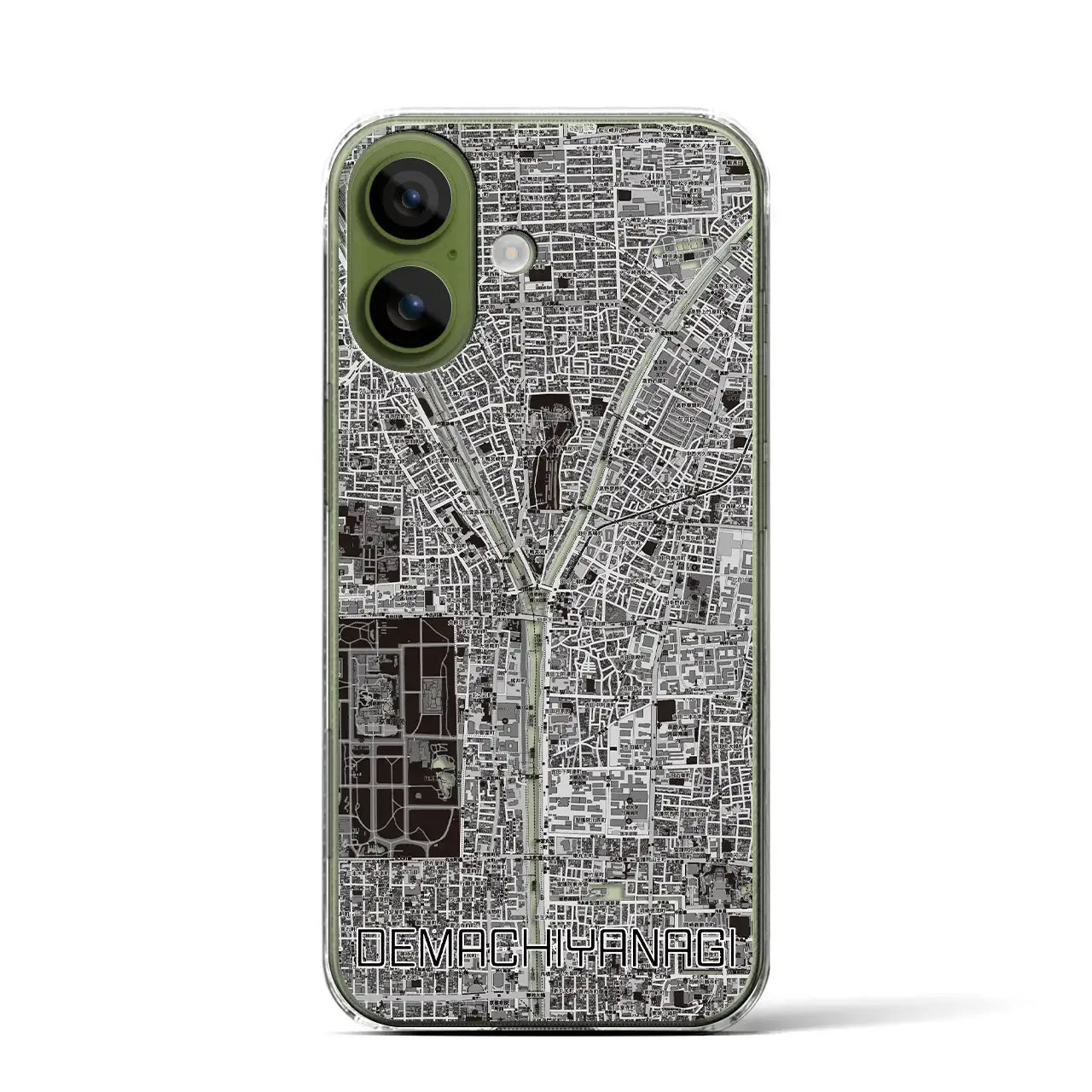 【出町柳(京都府)】地図柄iPhoneケース(クリアタイプ)