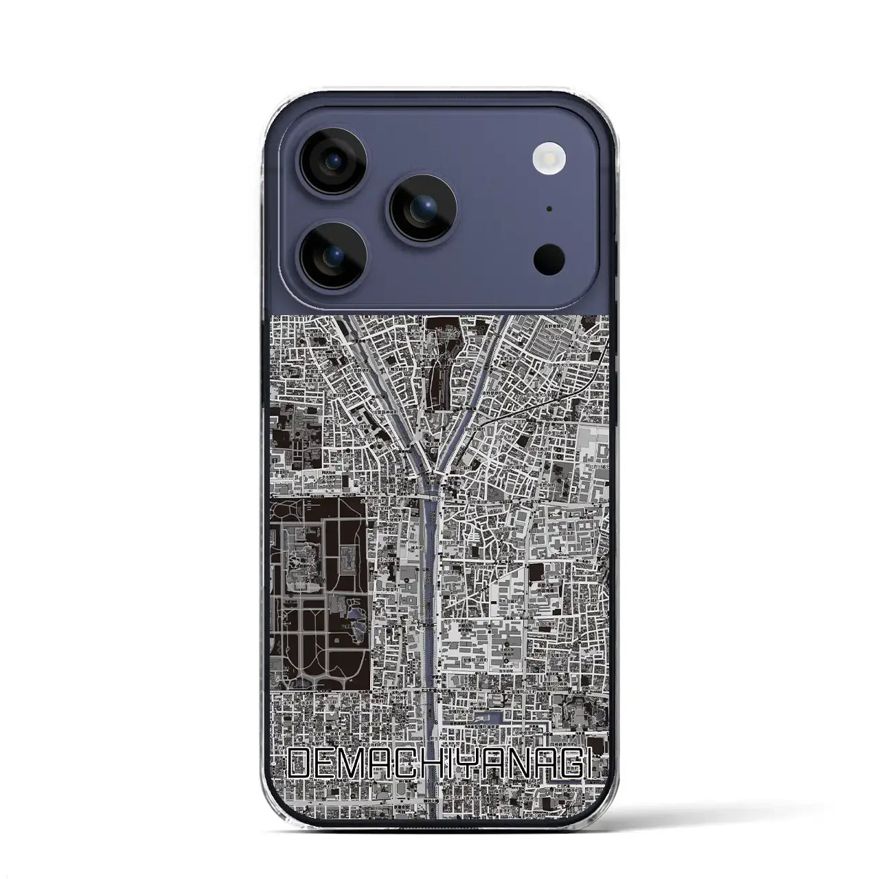 【出町柳(京都府)】地図柄iPhoneケース(クリアタイプ)