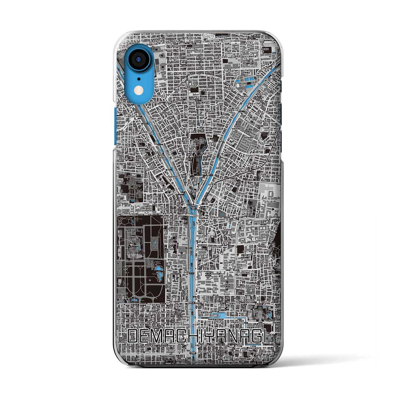 【出町柳(京都府)】地図柄iPhoneケース(クリアタイプ)