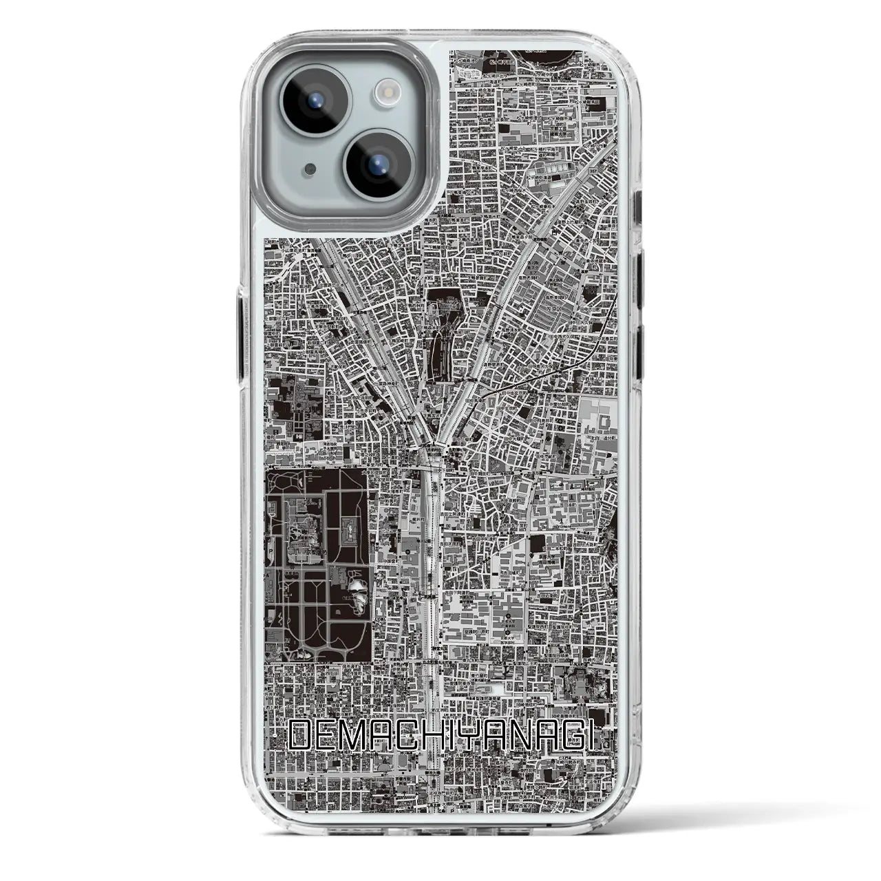 【出町柳(京都府)】地図柄iPhoneケース(MagSafeタイプ)