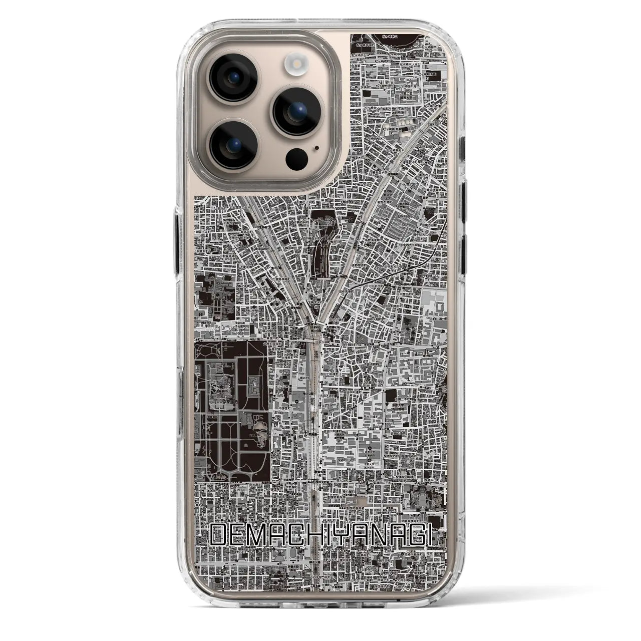 【出町柳(京都府)】地図柄iPhoneケース(MagSafeタイプ)