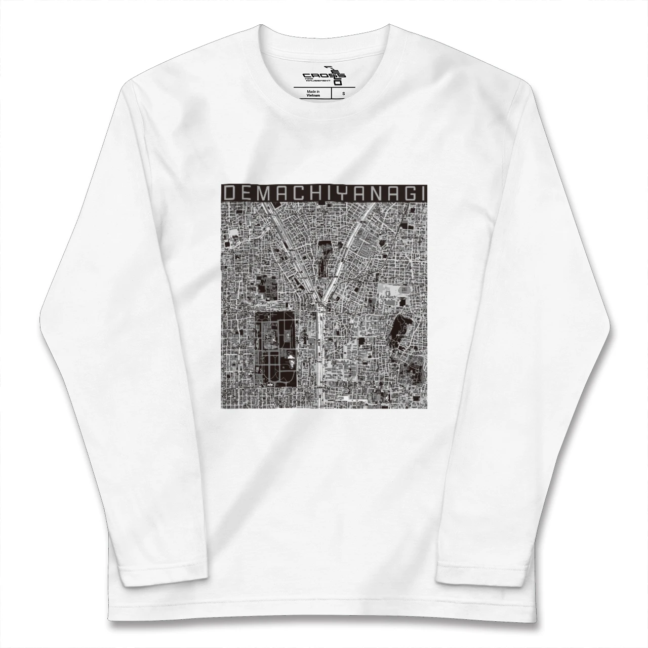 【出町柳(京都府)】地図柄ロングスリーブTシャツ