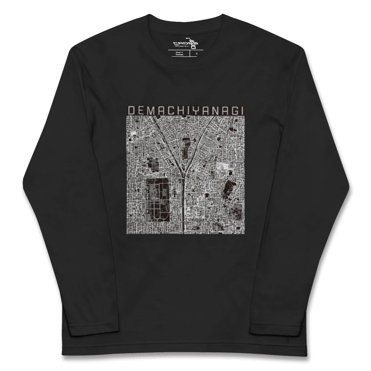 【出町柳(京都府)】地図柄ロングスリーブTシャツ