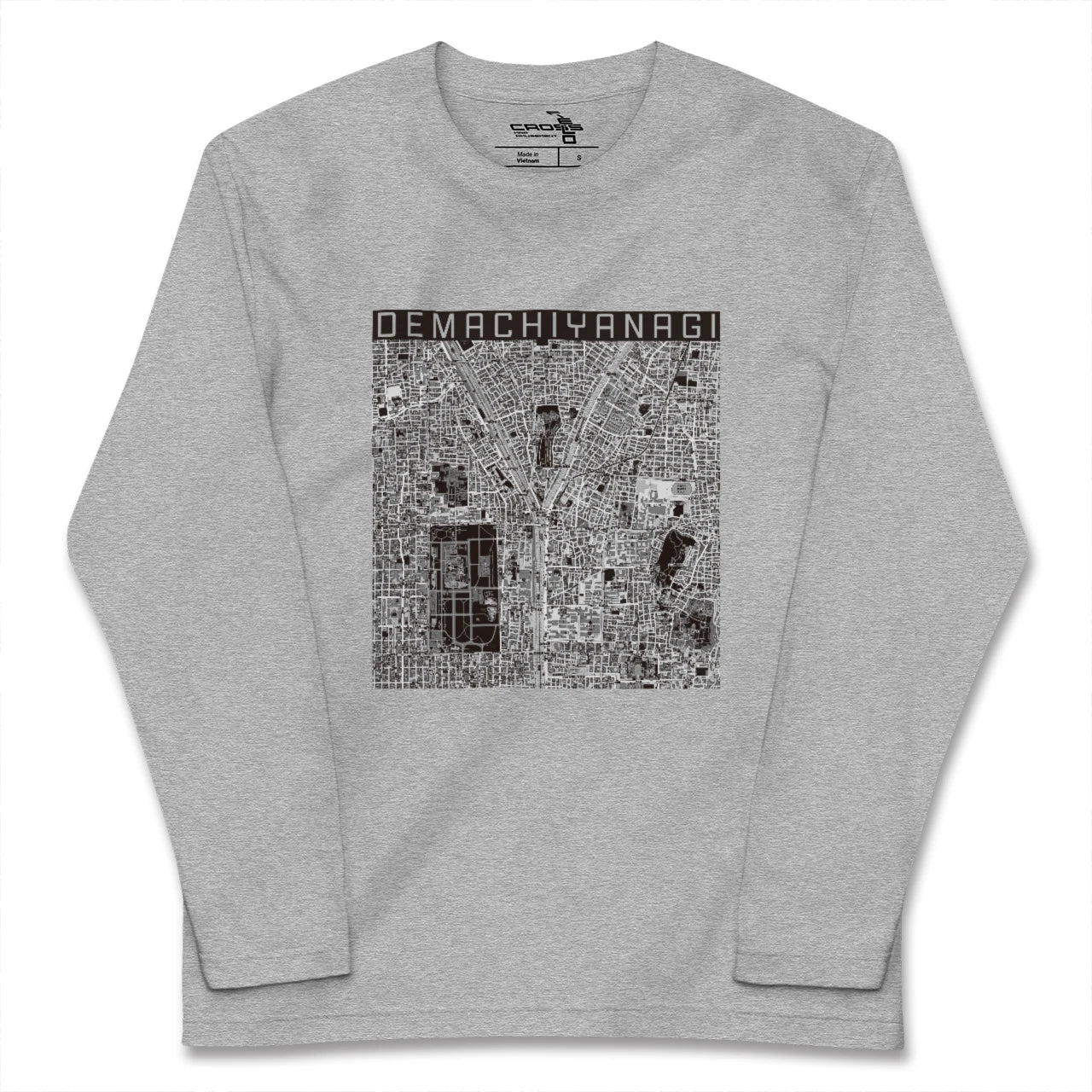 【出町柳(京都府)】地図柄ロングスリーブTシャツ