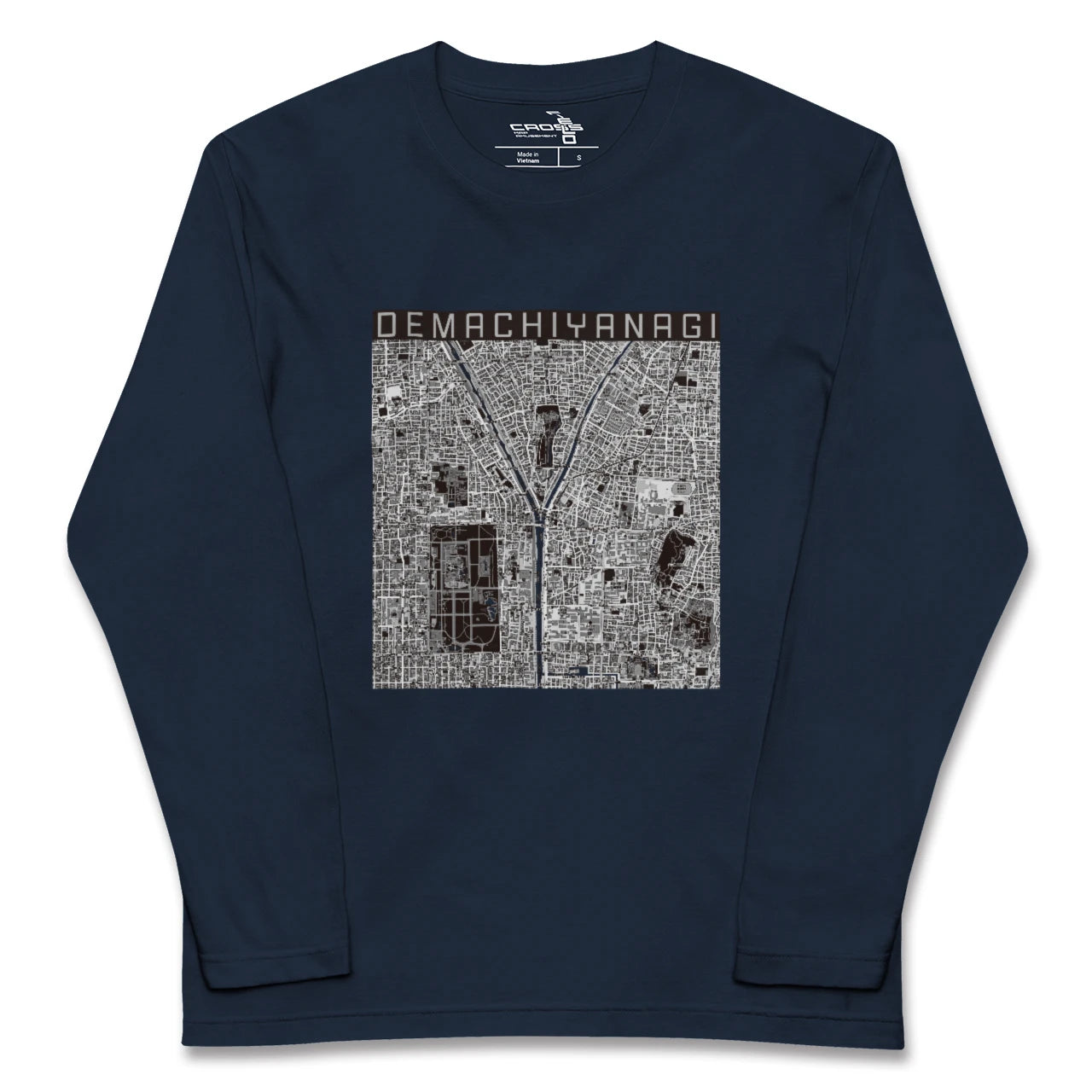 【出町柳(京都府)】地図柄ロングスリーブTシャツ