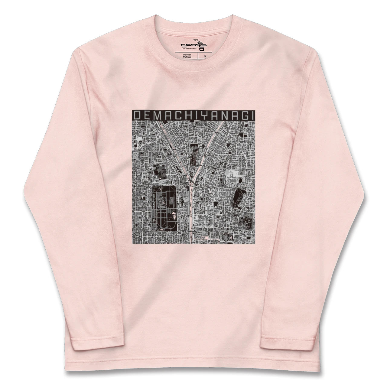 【出町柳(京都府)】地図柄ロングスリーブTシャツ