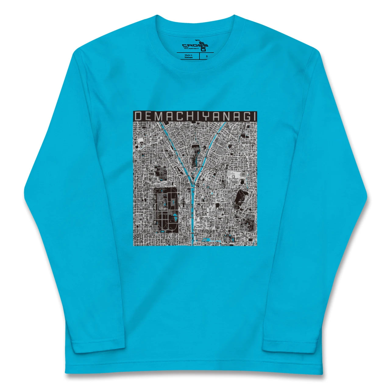 【出町柳(京都府)】地図柄ロングスリーブTシャツ