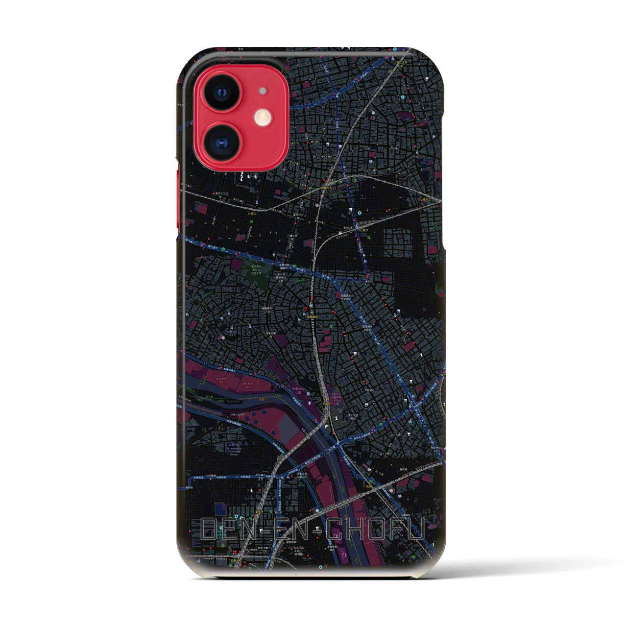 【田園調布(東京都)】地図柄iPhoneケース(バックカバータイプ)