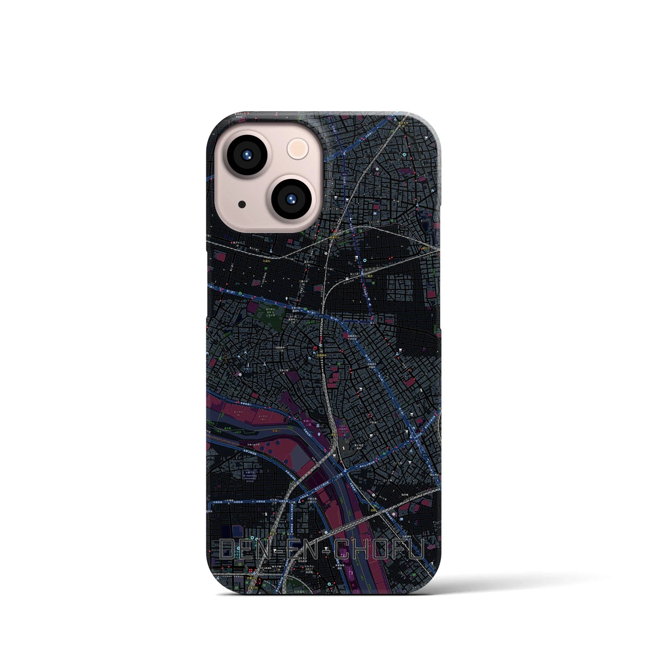 【田園調布(東京都)】地図柄iPhoneケース(バックカバータイプ)