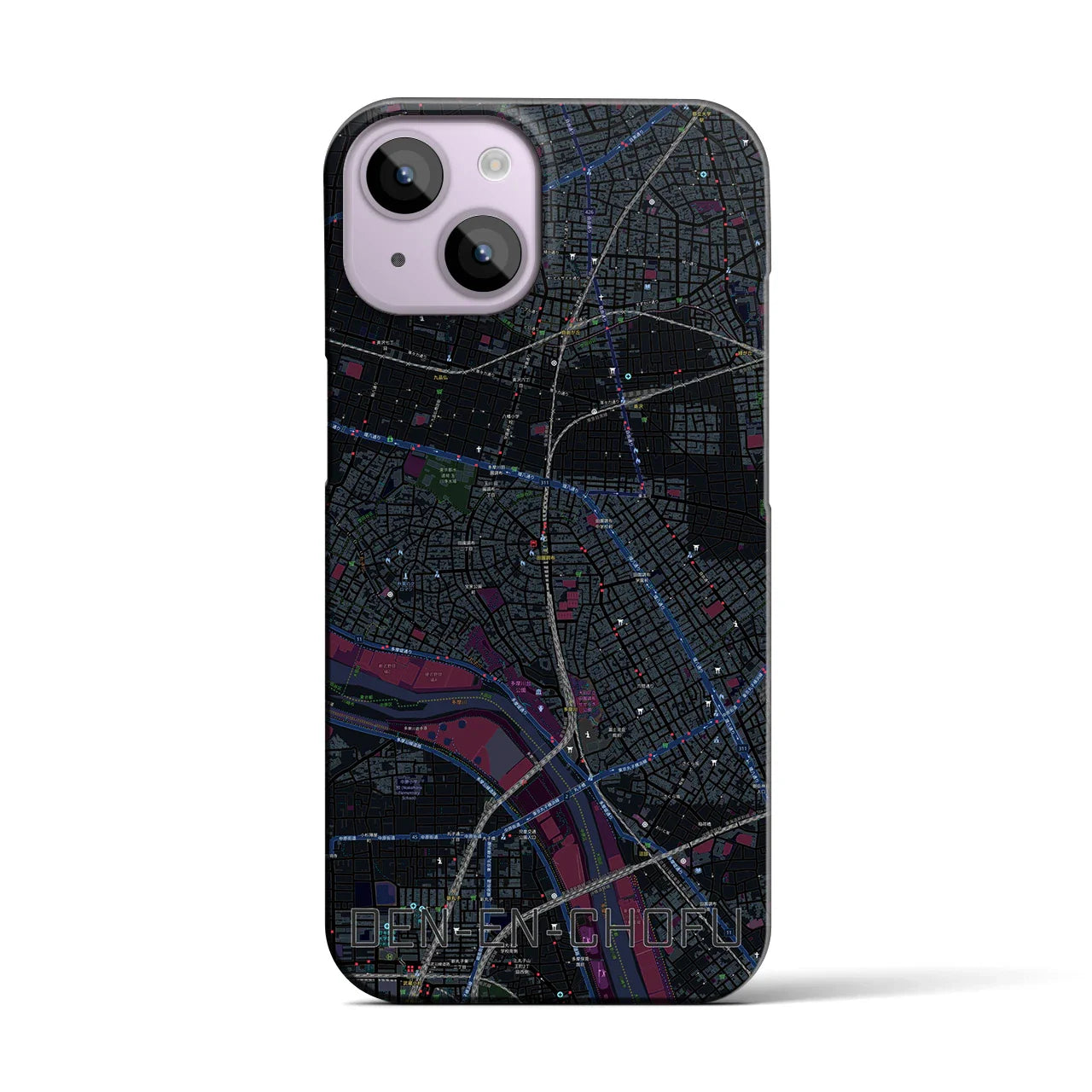 【田園調布(東京都)】地図柄iPhoneケース(バックカバータイプ)