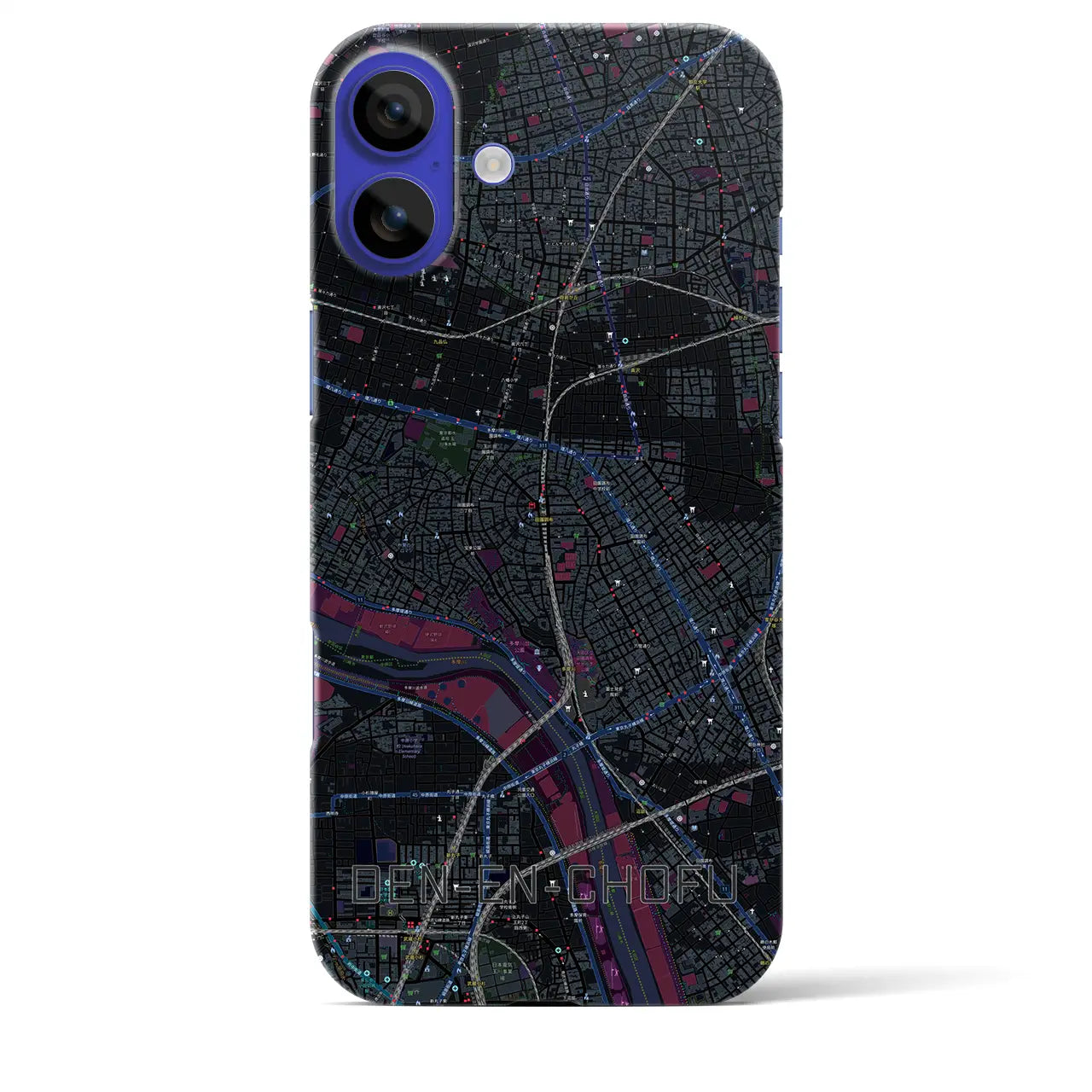 【田園調布(東京都)】地図柄iPhoneケース(バックカバータイプ)