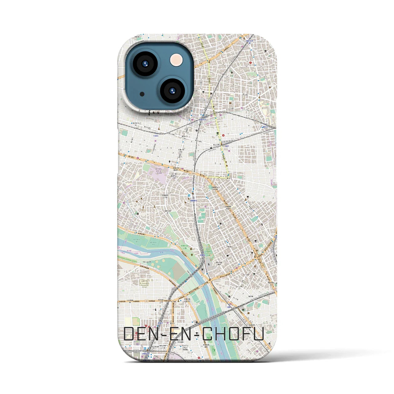 【田園調布(東京都)】地図柄iPhoneケース(バックカバータイプ)