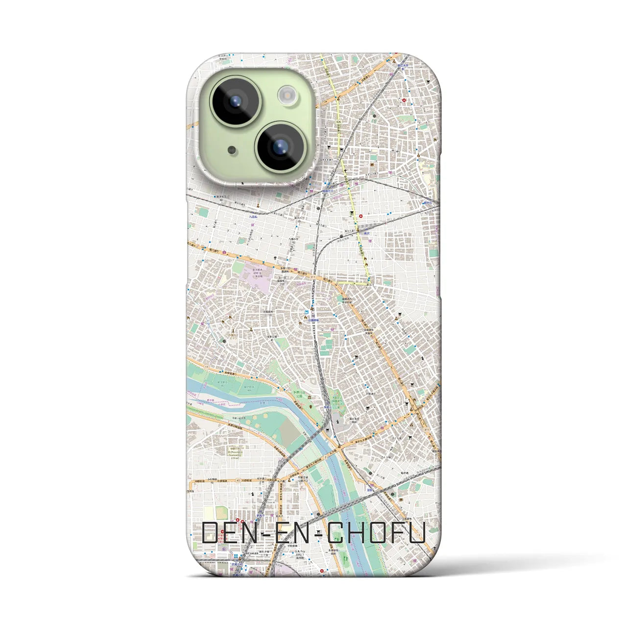 【田園調布(東京都)】地図柄iPhoneケース(バックカバータイプ)