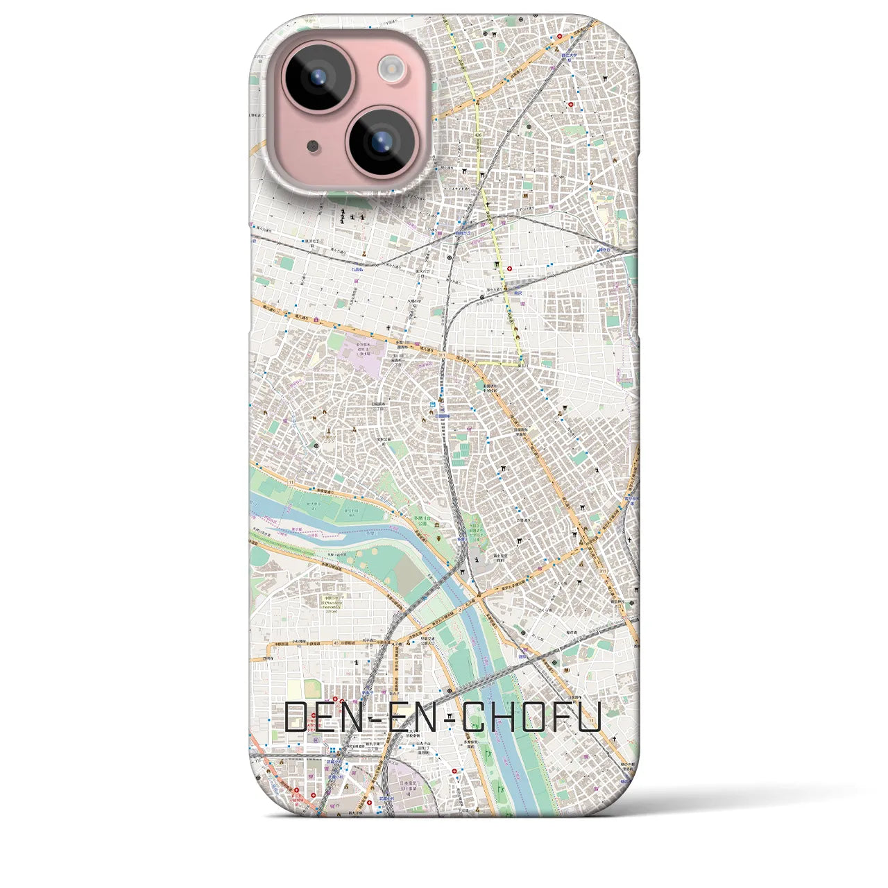 【田園調布(東京都)】地図柄iPhoneケース(バックカバータイプ)
