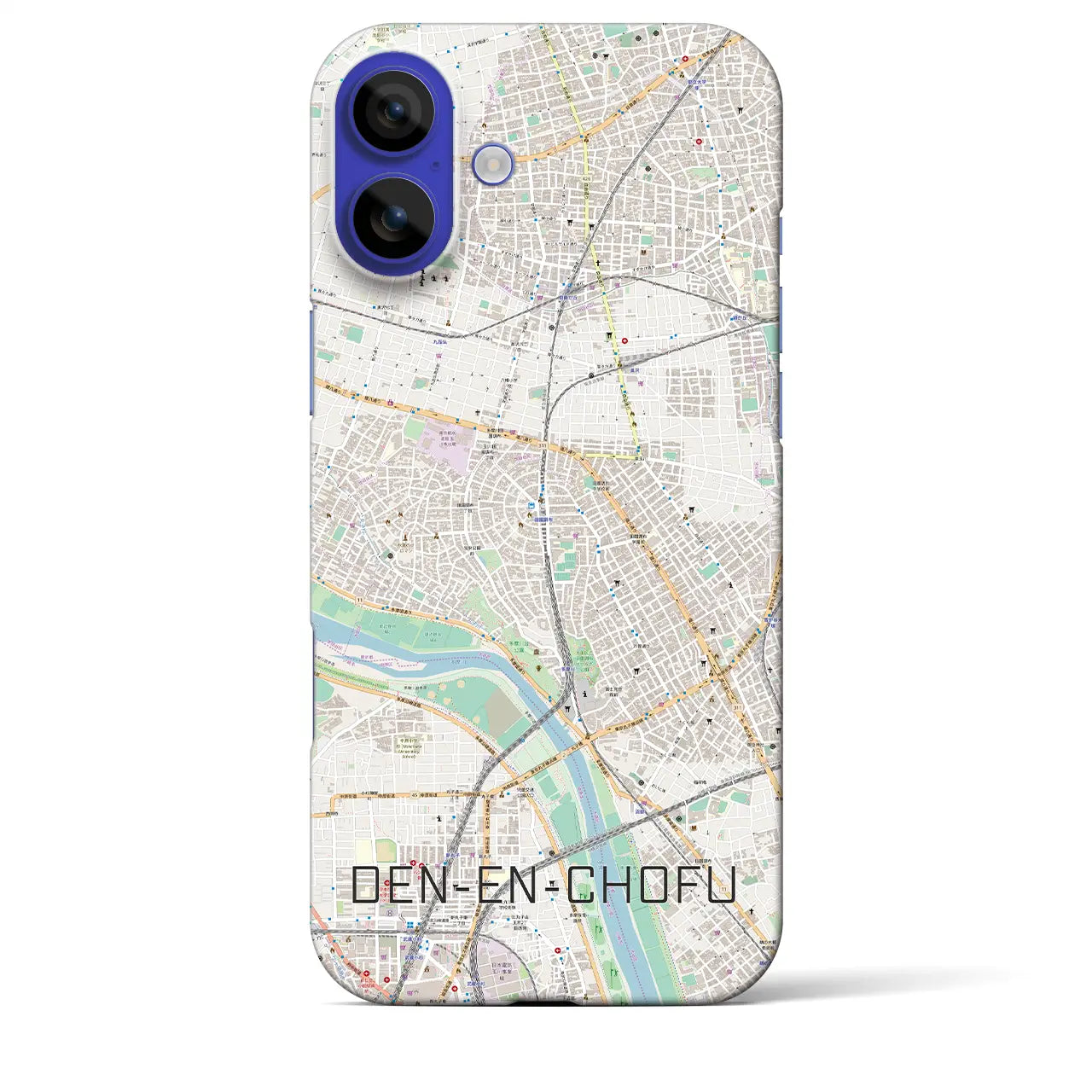 【田園調布(東京都)】地図柄iPhoneケース(バックカバータイプ)