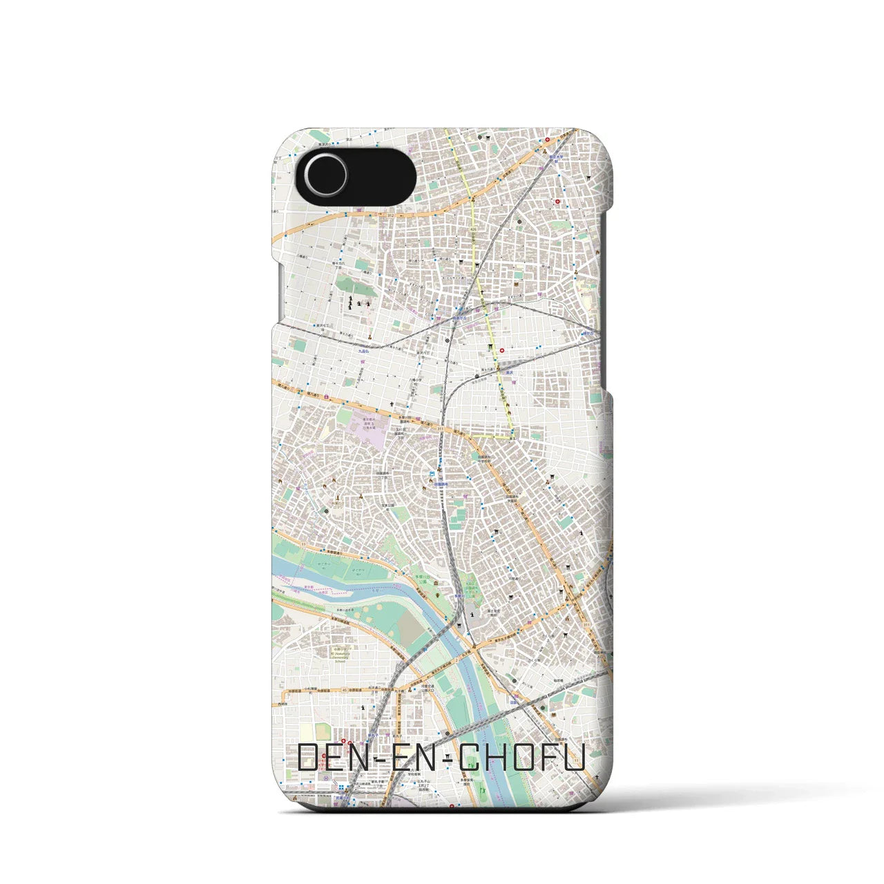 【田園調布(東京都)】地図柄iPhoneケース(バックカバータイプ)