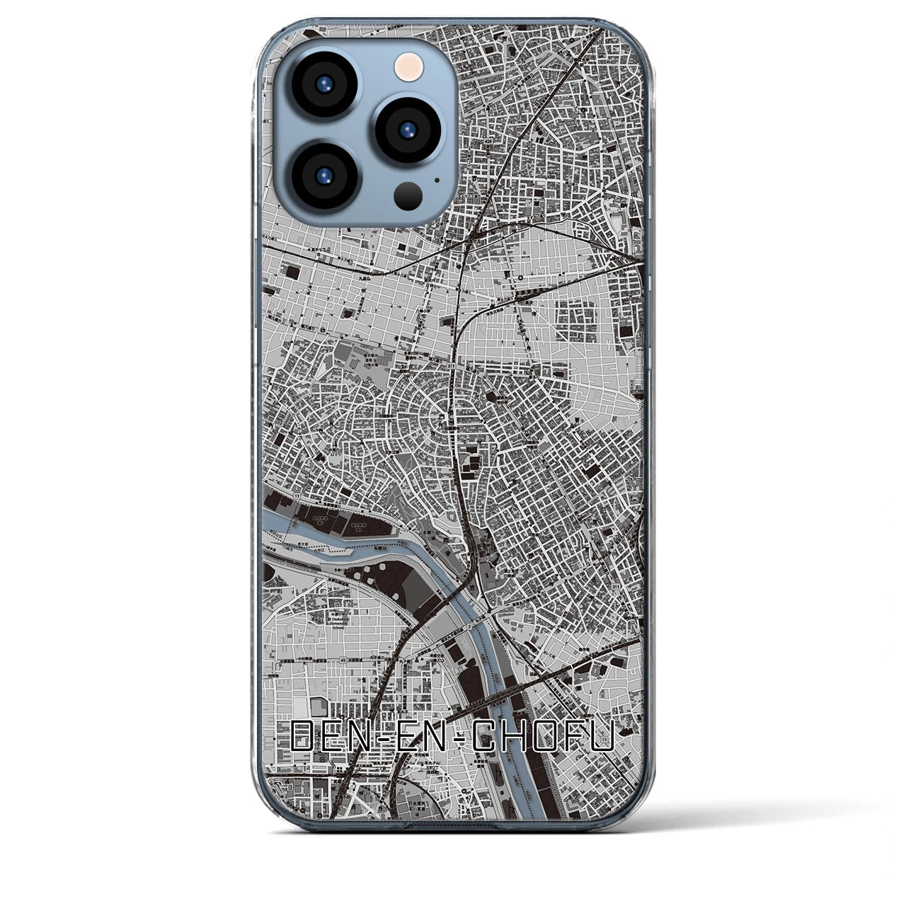 【田園調布(東京都)】地図柄iPhoneケース(クリアタイプ)