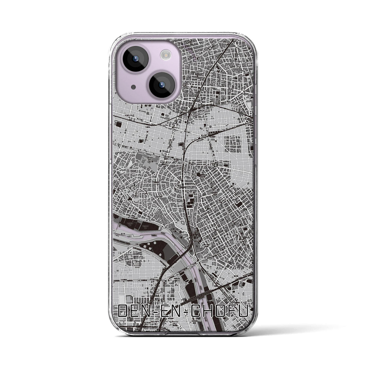 【田園調布(東京都)】地図柄iPhoneケース(クリアタイプ)