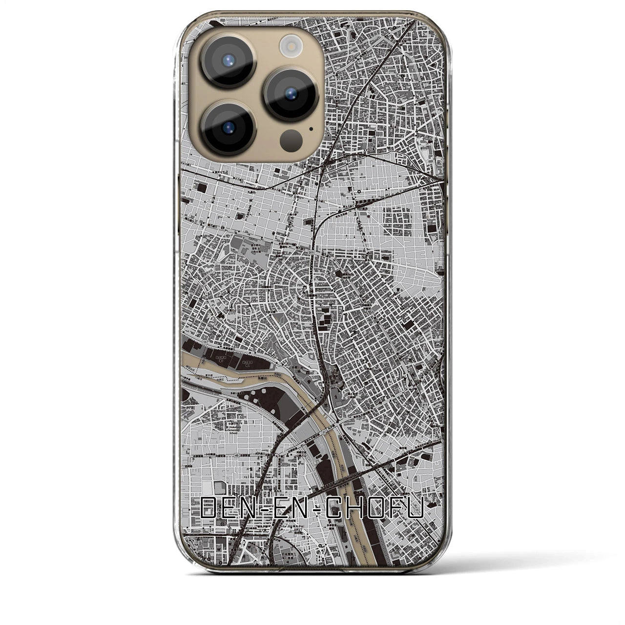 【田園調布(東京都)】地図柄iPhoneケース(クリアタイプ)