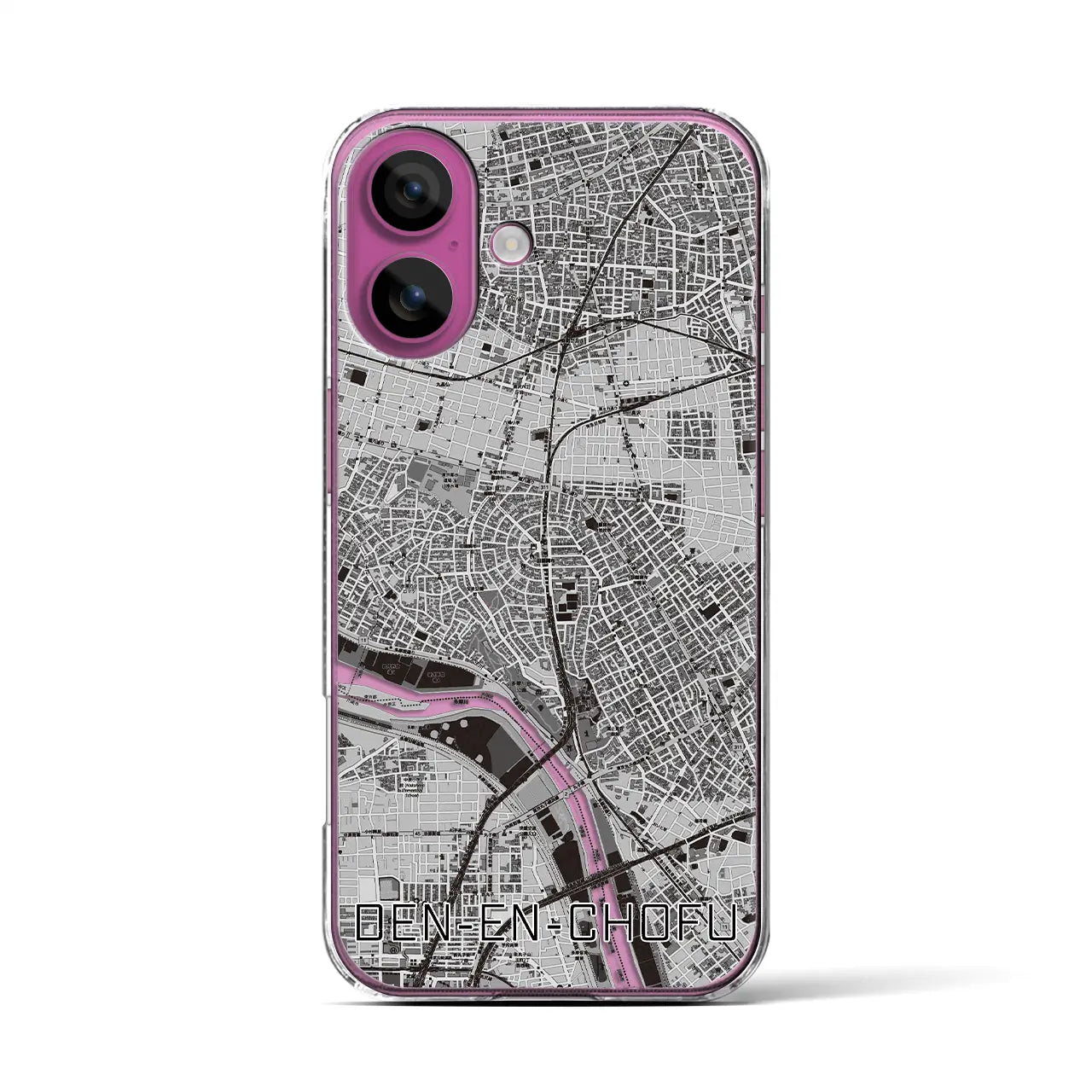 【田園調布(東京都)】地図柄iPhoneケース(クリアタイプ)
