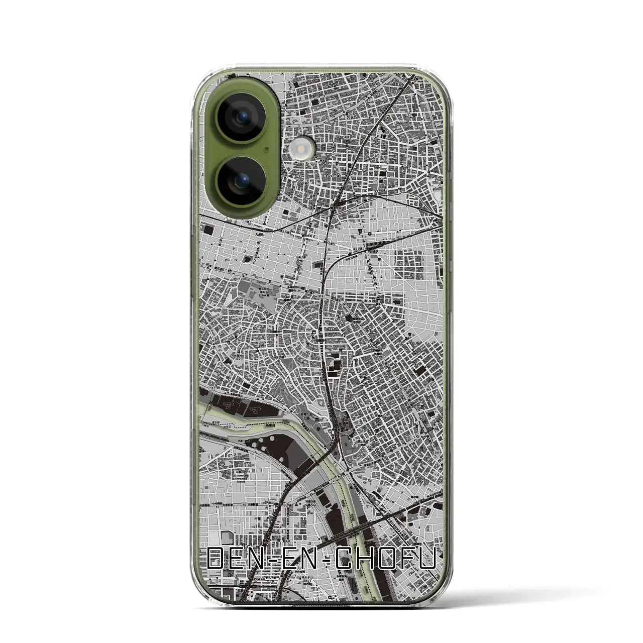 【田園調布(東京都)】地図柄iPhoneケース(クリアタイプ)