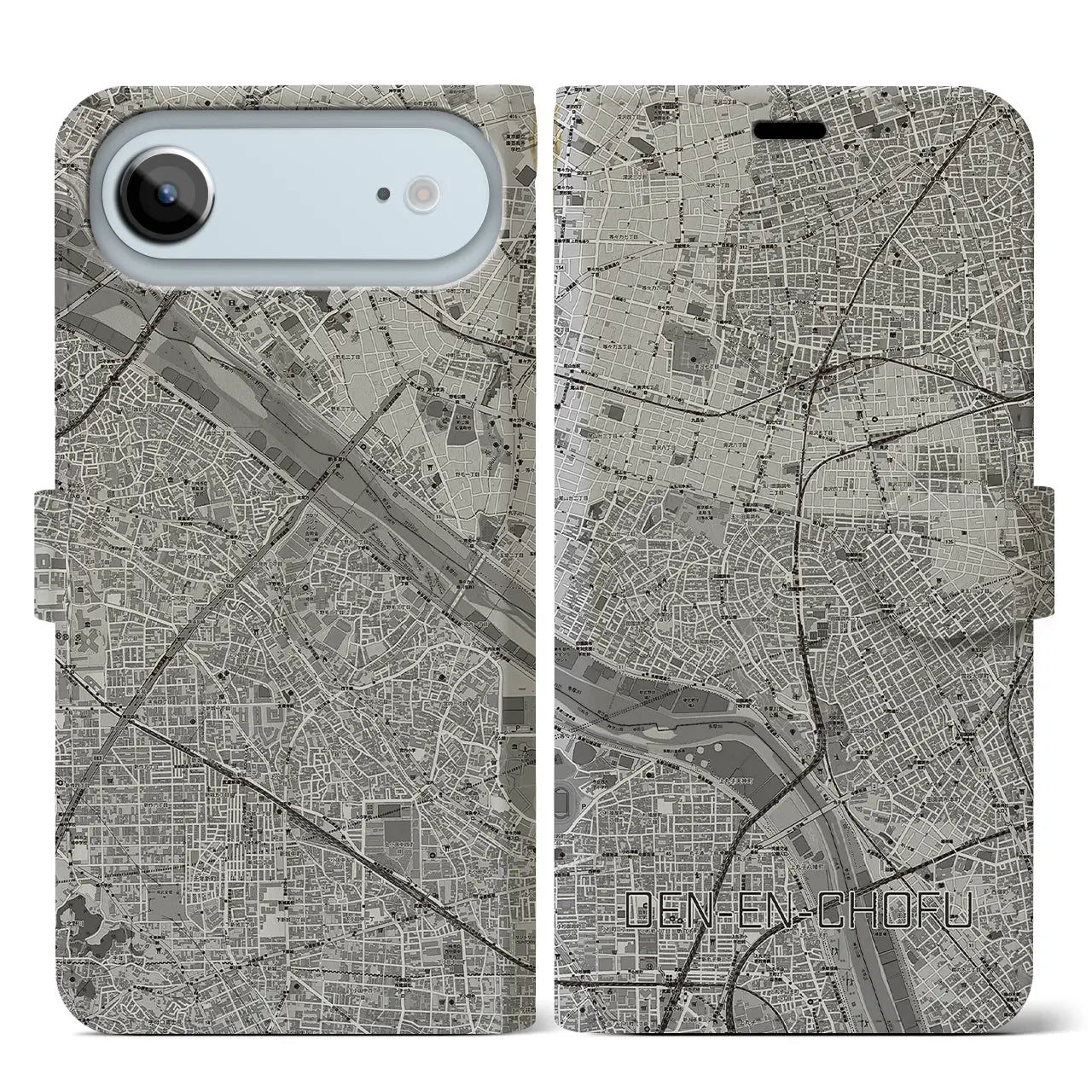 【田園調布(東京都)】地図柄iPhoneケース(手帳タイプ)