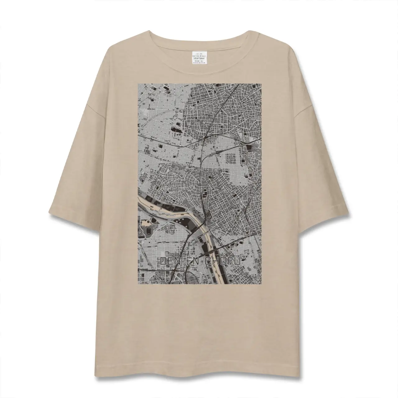 【田園調布(東京都)】地図柄ビッグシルエットTシャツ