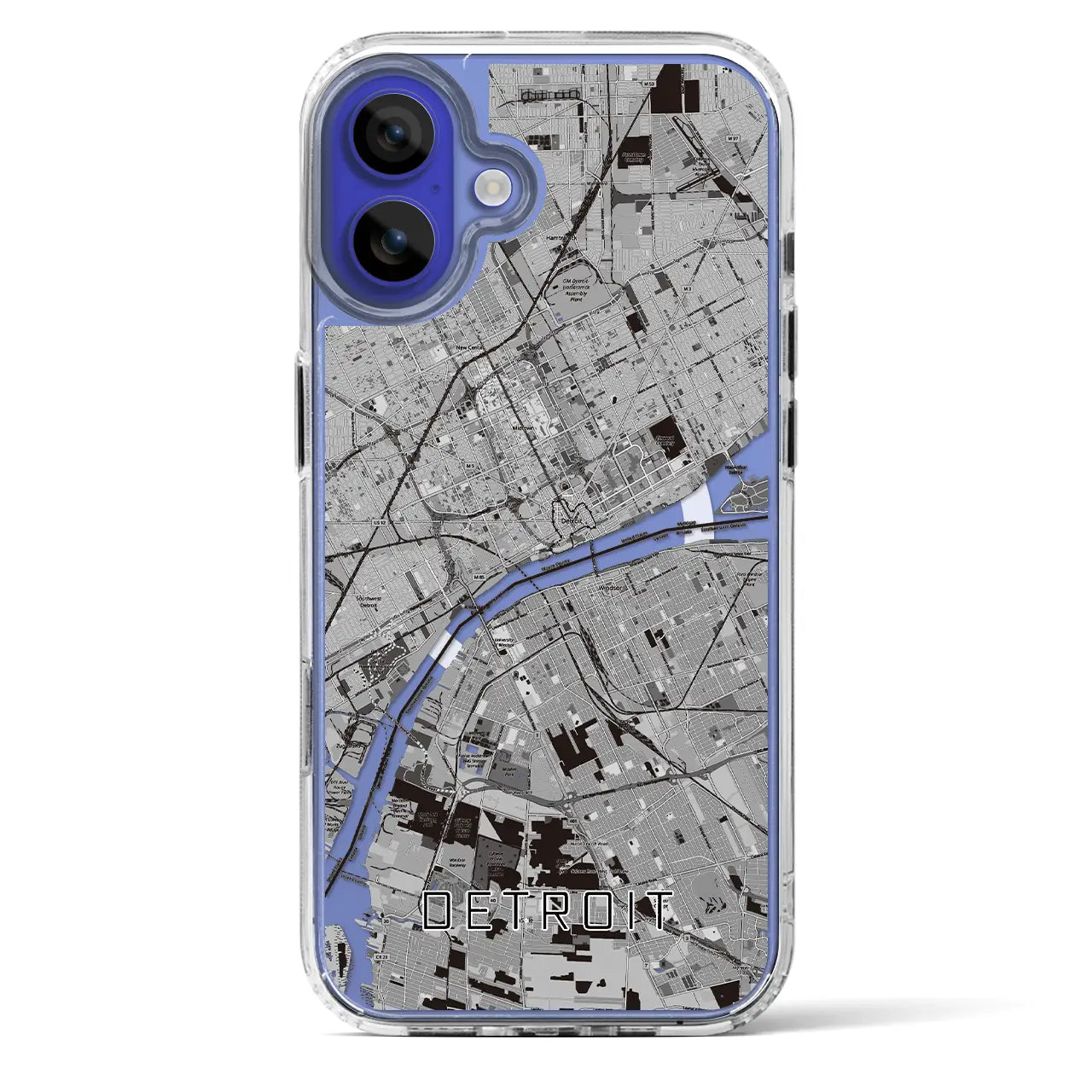 【デトロイト(アメリカ)】地図柄iPhoneケース(MagSafeタイプ)