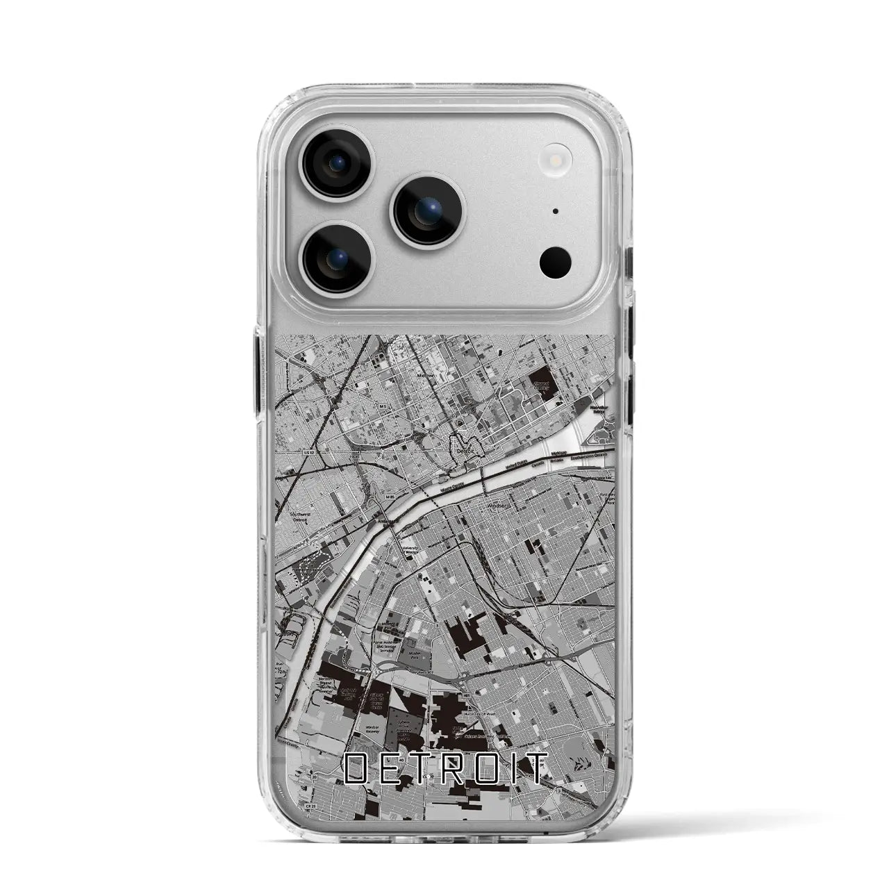 【デトロイト(アメリカ)】地図柄iPhoneケース(MagSafeタイプ)