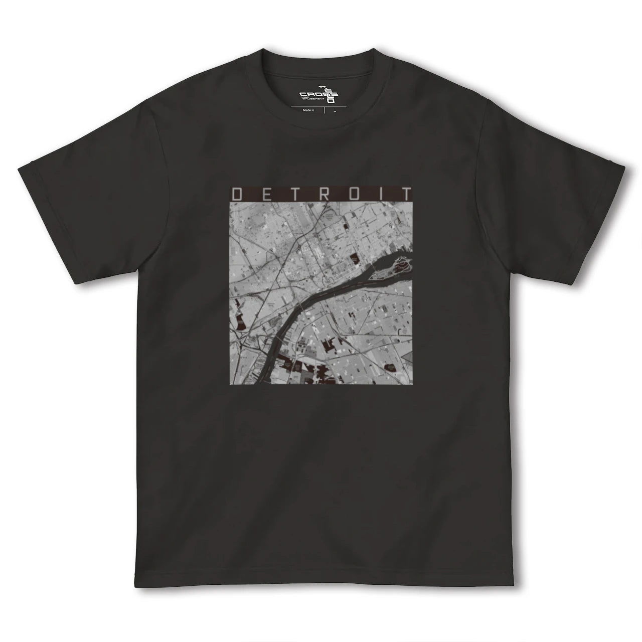【デトロイト(アメリカ)】地図柄ヘビーウェイトTシャツ
