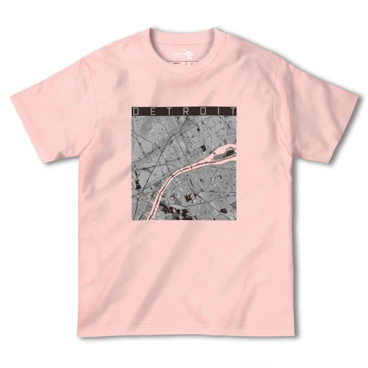 【デトロイト(アメリカ)】地図柄ヘビーウェイトTシャツ