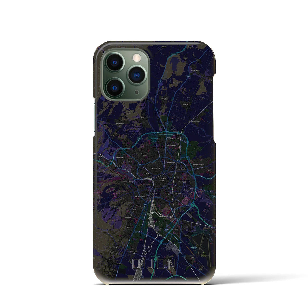 【ディジョン(フランス)】地図柄iPhoneケース(バックカバータイプ)
