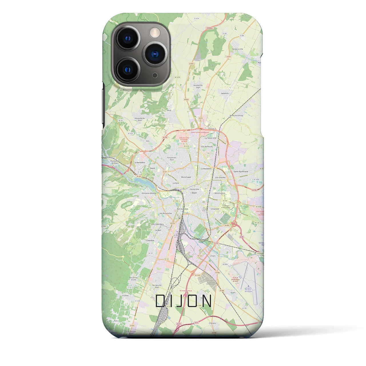 【ディジョン(フランス)】地図柄iPhoneケース(バックカバータイプ)