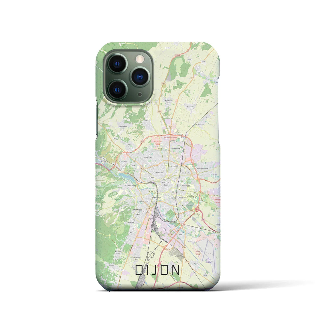 【ディジョン(フランス)】地図柄iPhoneケース(バックカバータイプ)