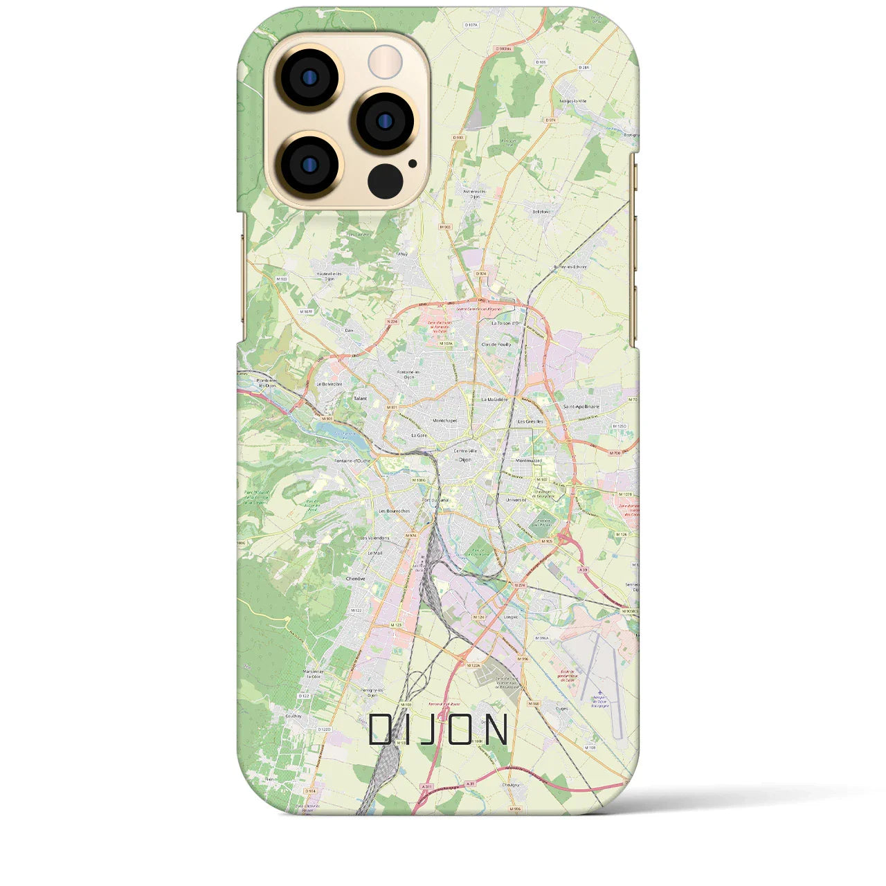 【ディジョン(フランス)】地図柄iPhoneケース(バックカバータイプ)
