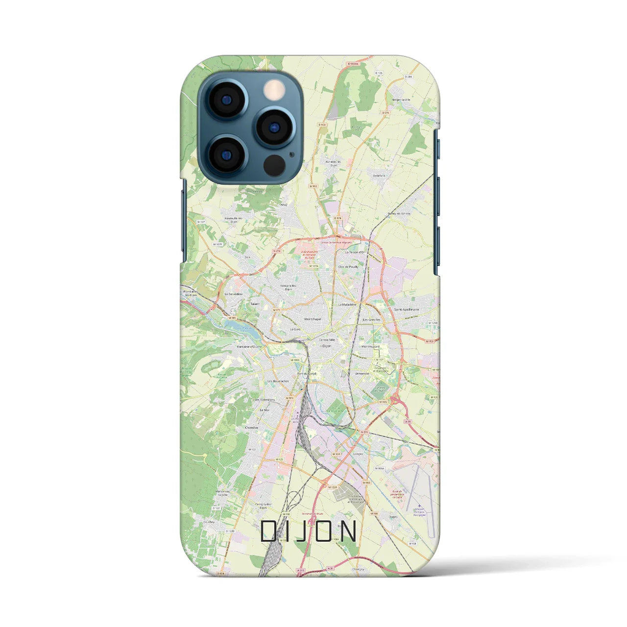 【ディジョン(フランス)】地図柄iPhoneケース(バックカバータイプ)