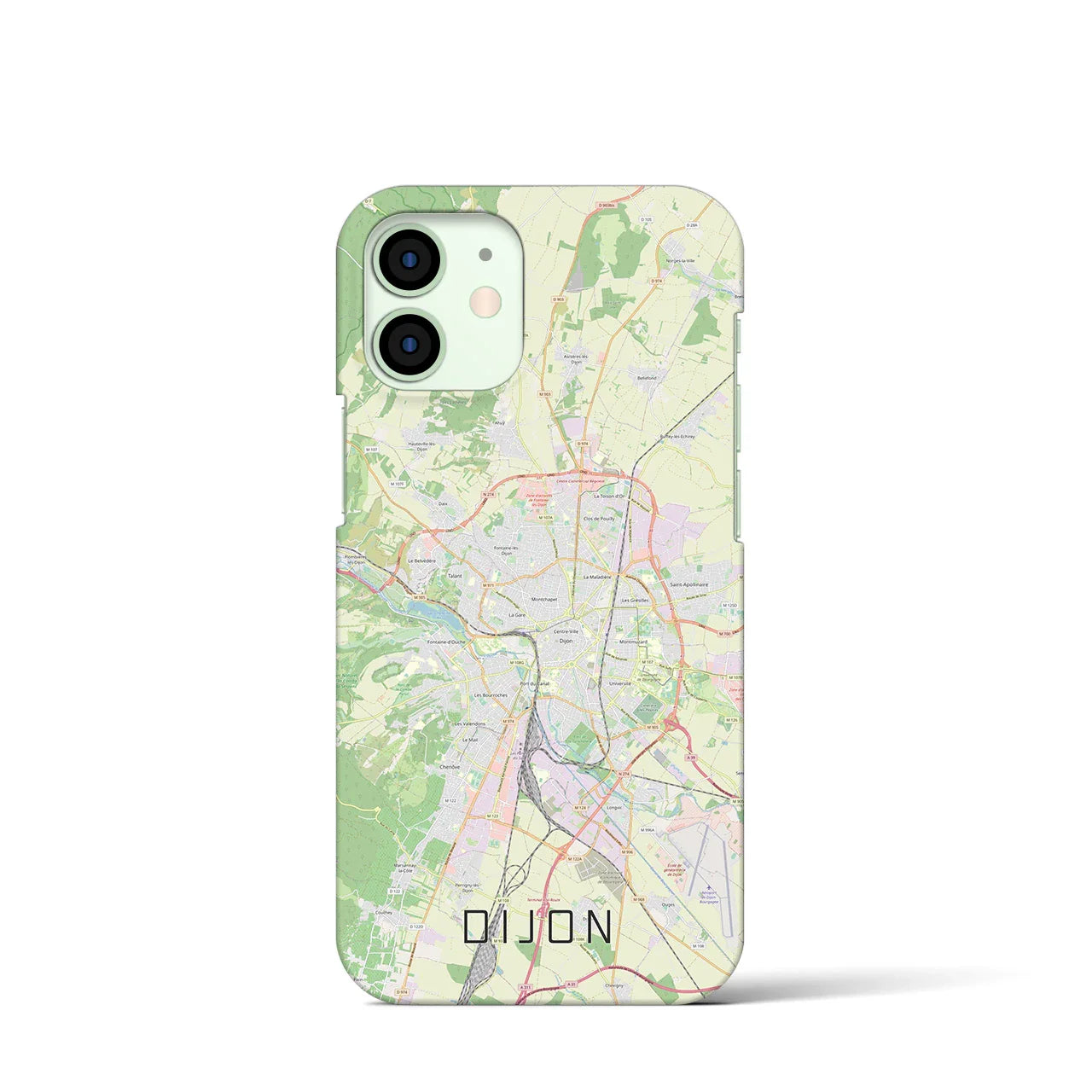 【ディジョン(フランス)】地図柄iPhoneケース(バックカバータイプ)