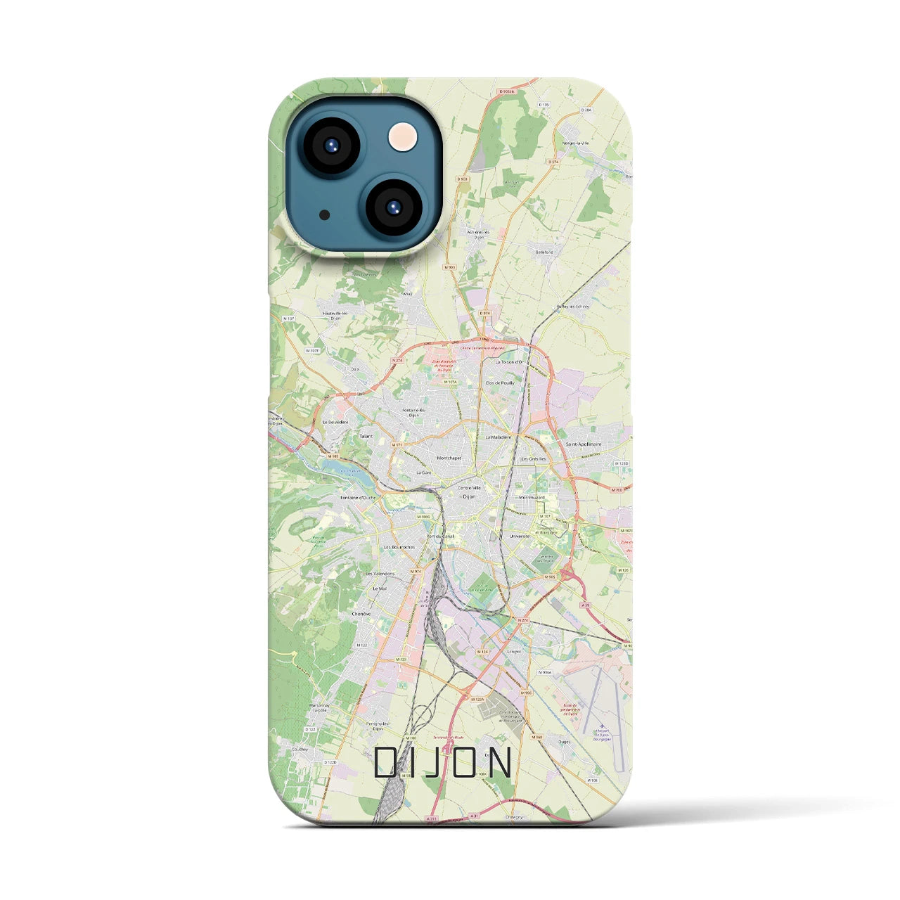 【ディジョン(フランス)】地図柄iPhoneケース(バックカバータイプ)