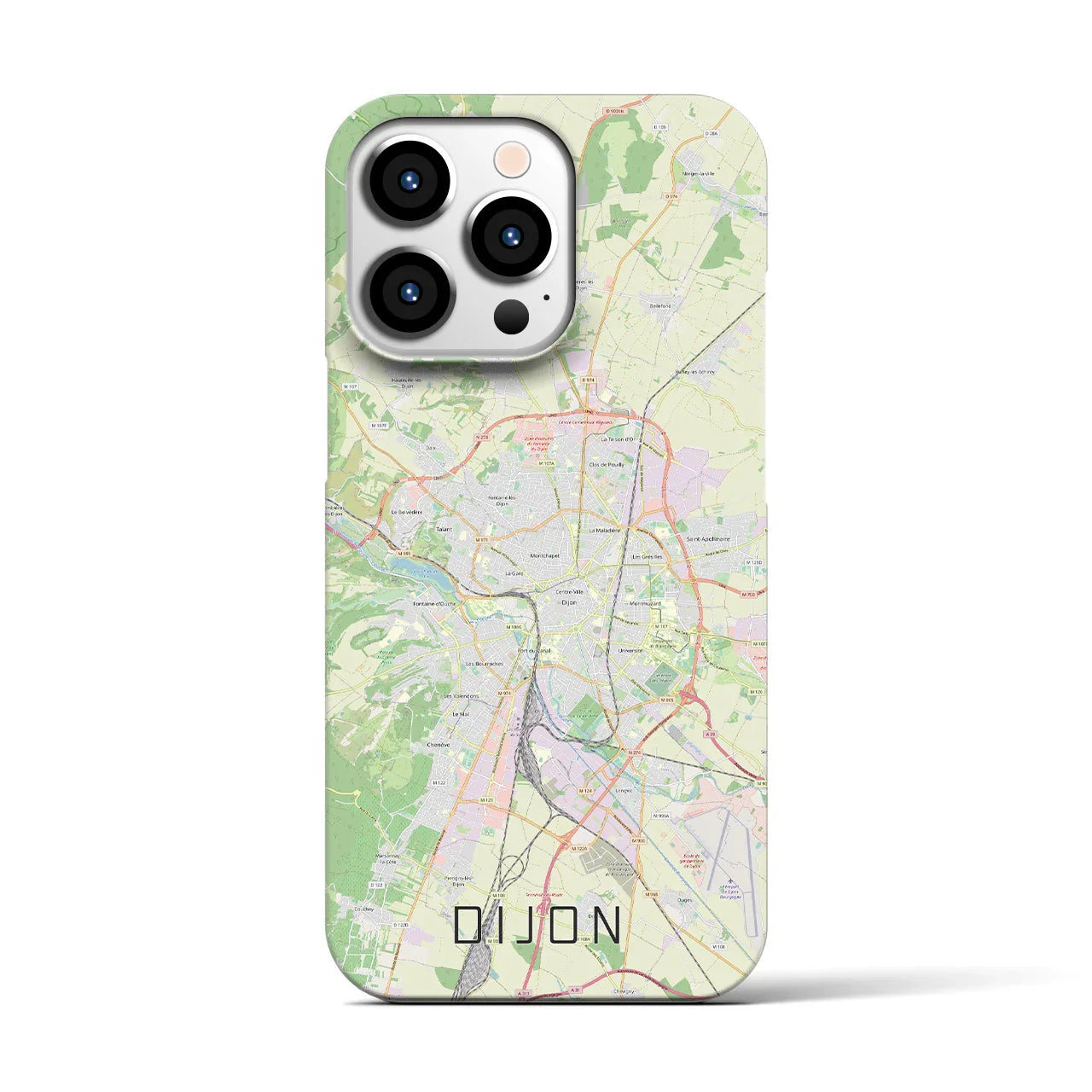 【ディジョン(フランス)】地図柄iPhoneケース(バックカバータイプ)