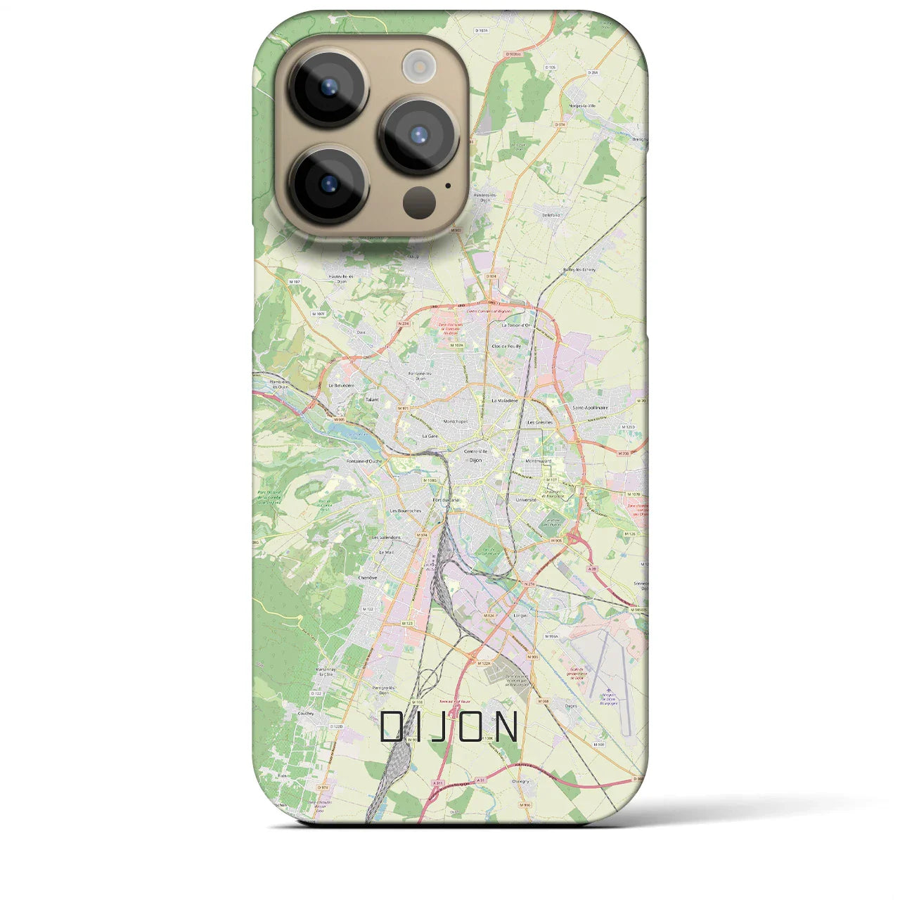 【ディジョン(フランス)】地図柄iPhoneケース(バックカバータイプ)