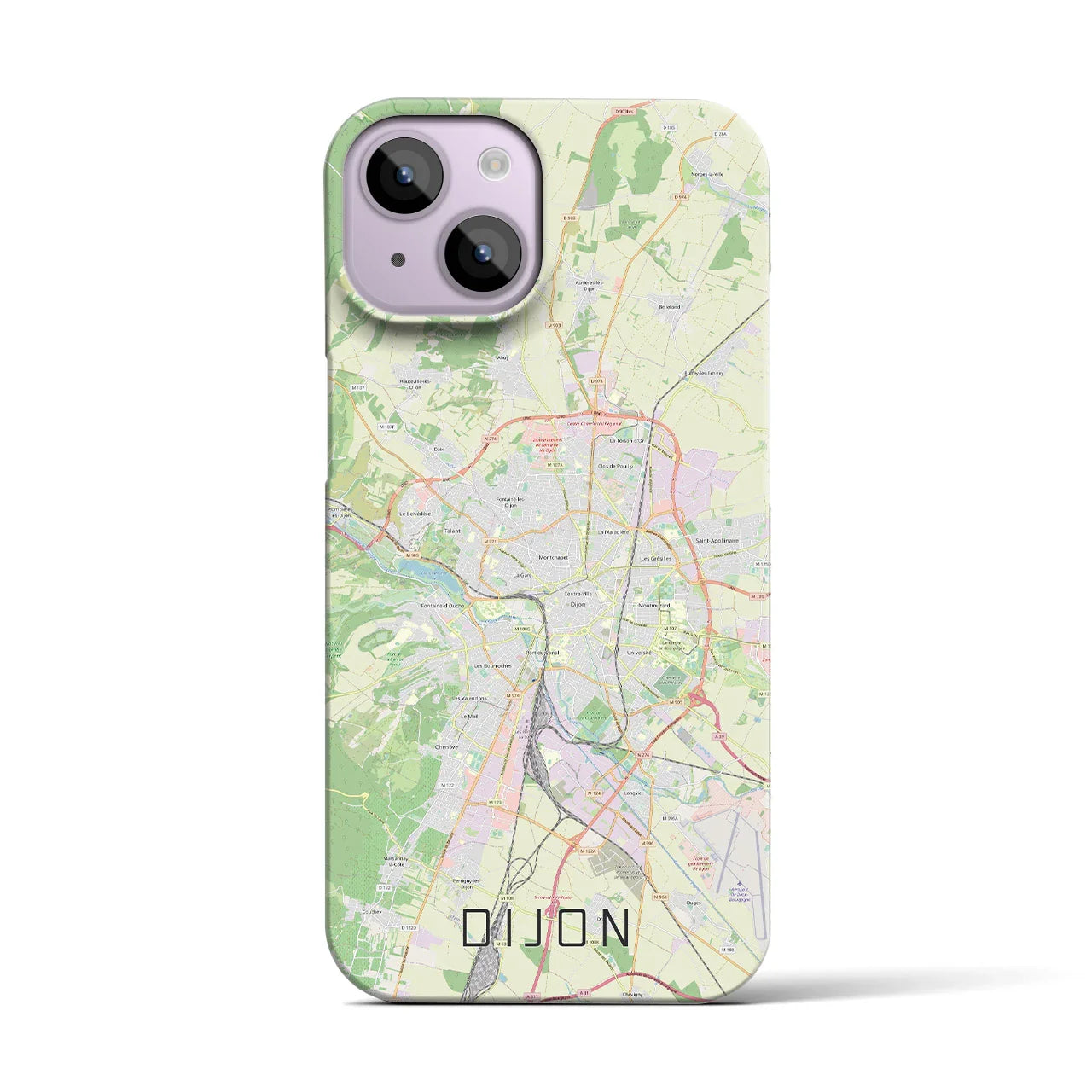 【ディジョン(フランス)】地図柄iPhoneケース(バックカバータイプ)