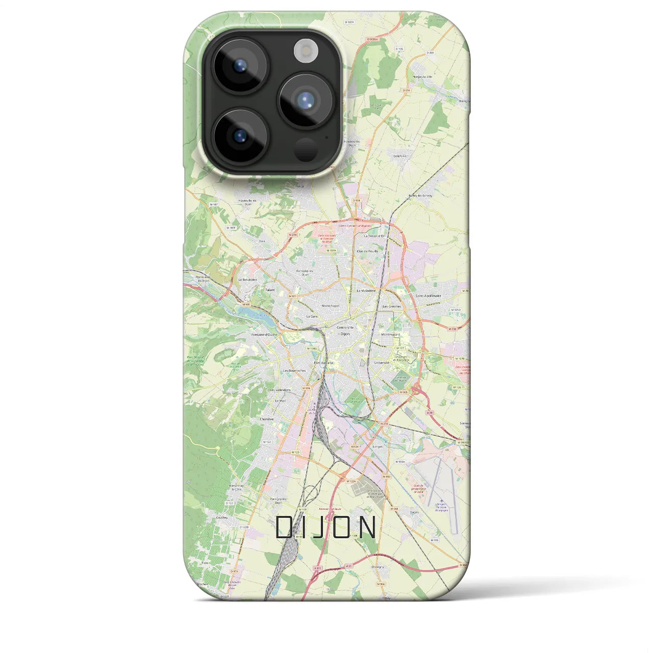 【ディジョン(フランス)】地図柄iPhoneケース(バックカバータイプ)