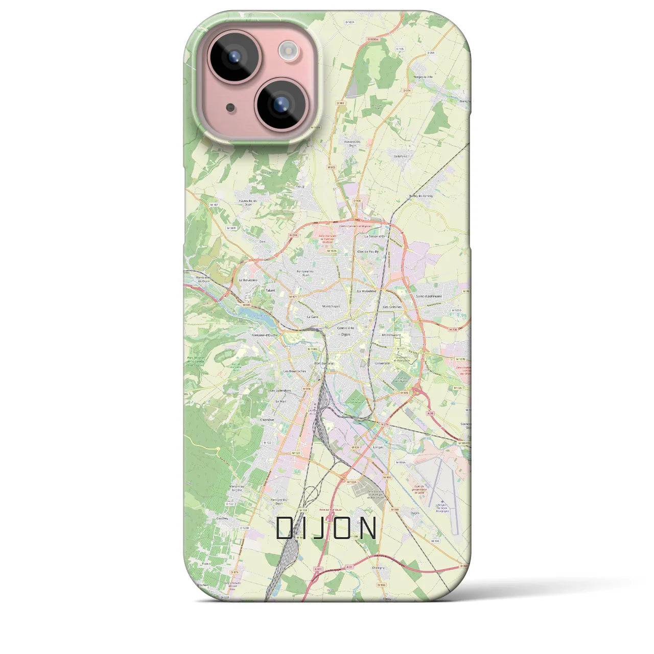 【ディジョン(フランス)】地図柄iPhoneケース(バックカバータイプ)