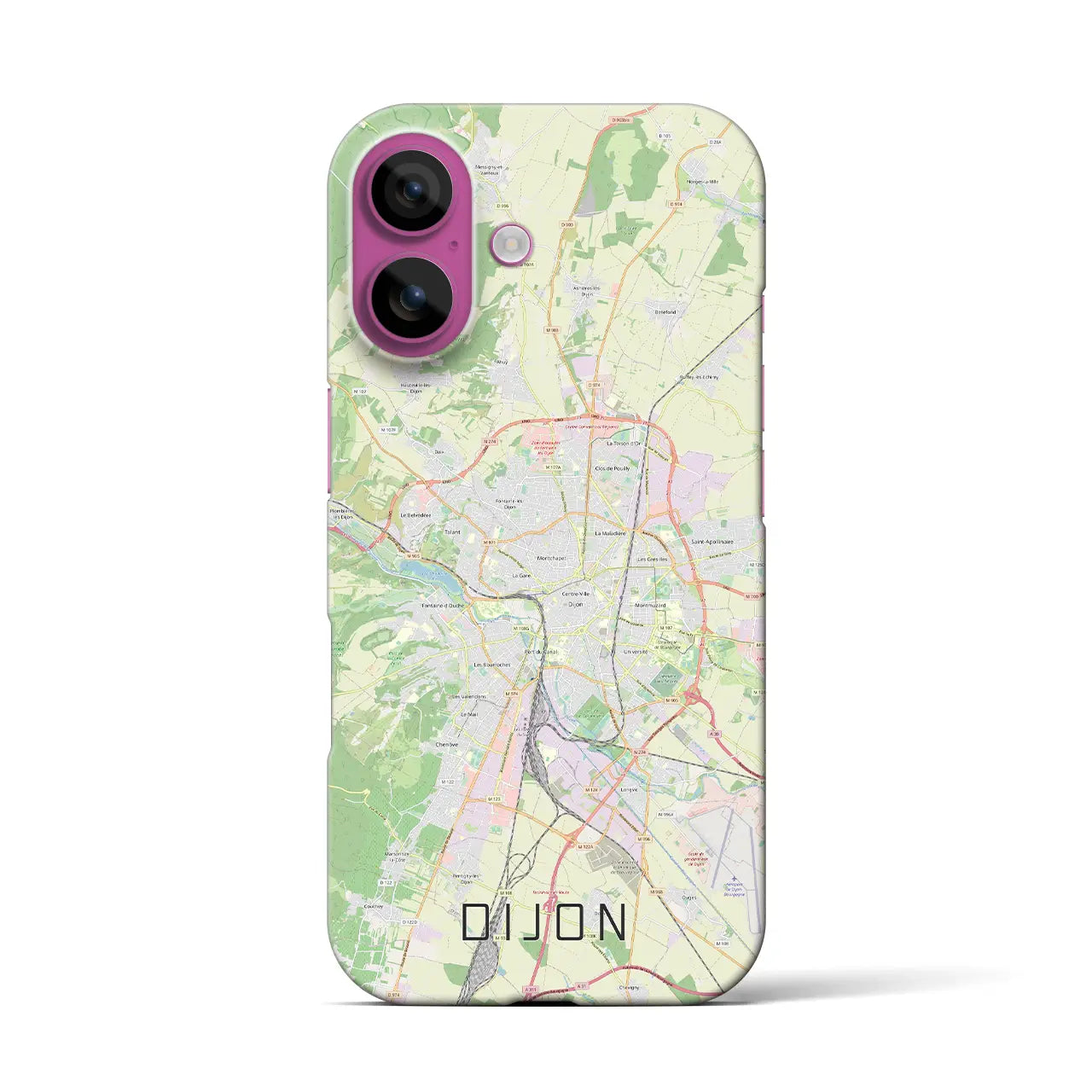 【ディジョン(フランス)】地図柄iPhoneケース(バックカバータイプ)