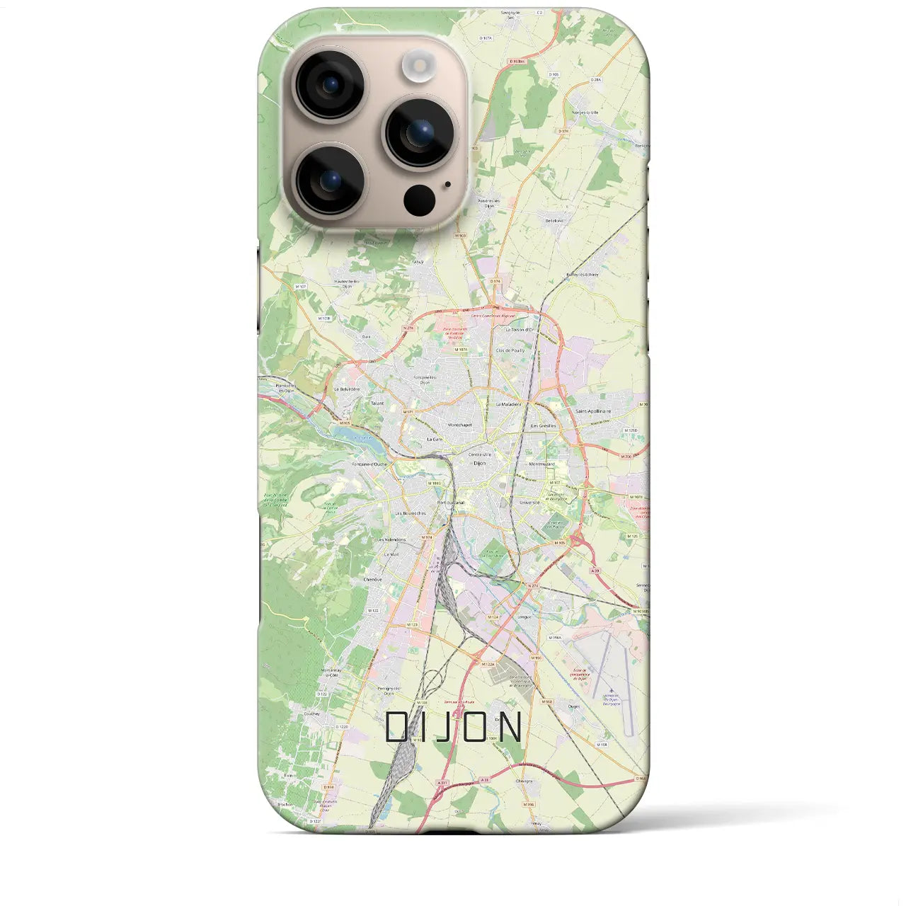 【ディジョン(フランス)】地図柄iPhoneケース(バックカバータイプ)