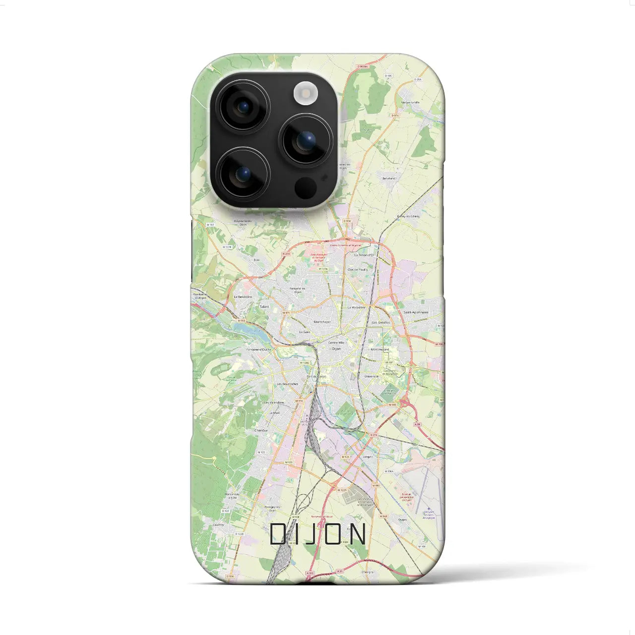 【ディジョン(フランス)】地図柄iPhoneケース(バックカバータイプ)